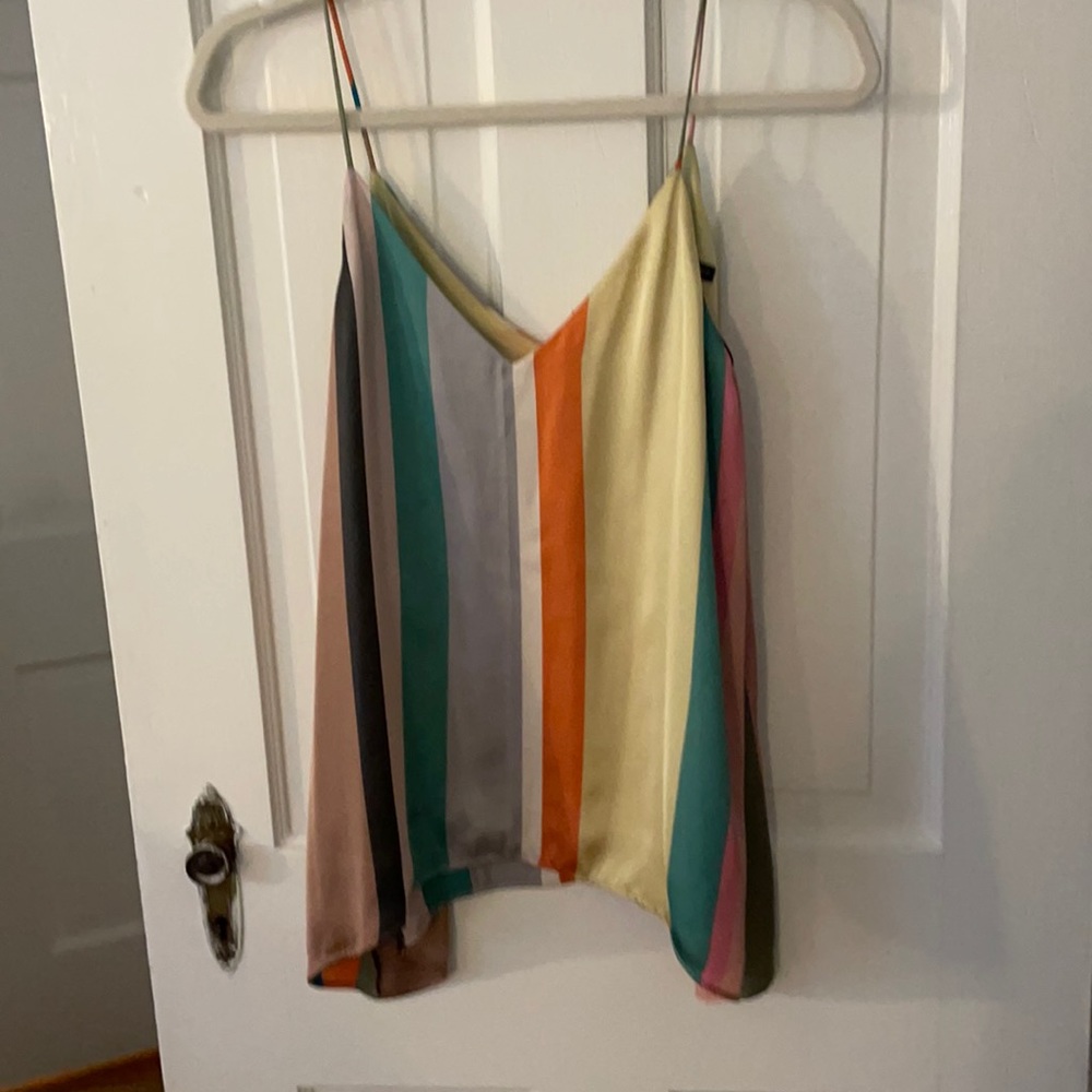 ZARA silky tri-color tank XS